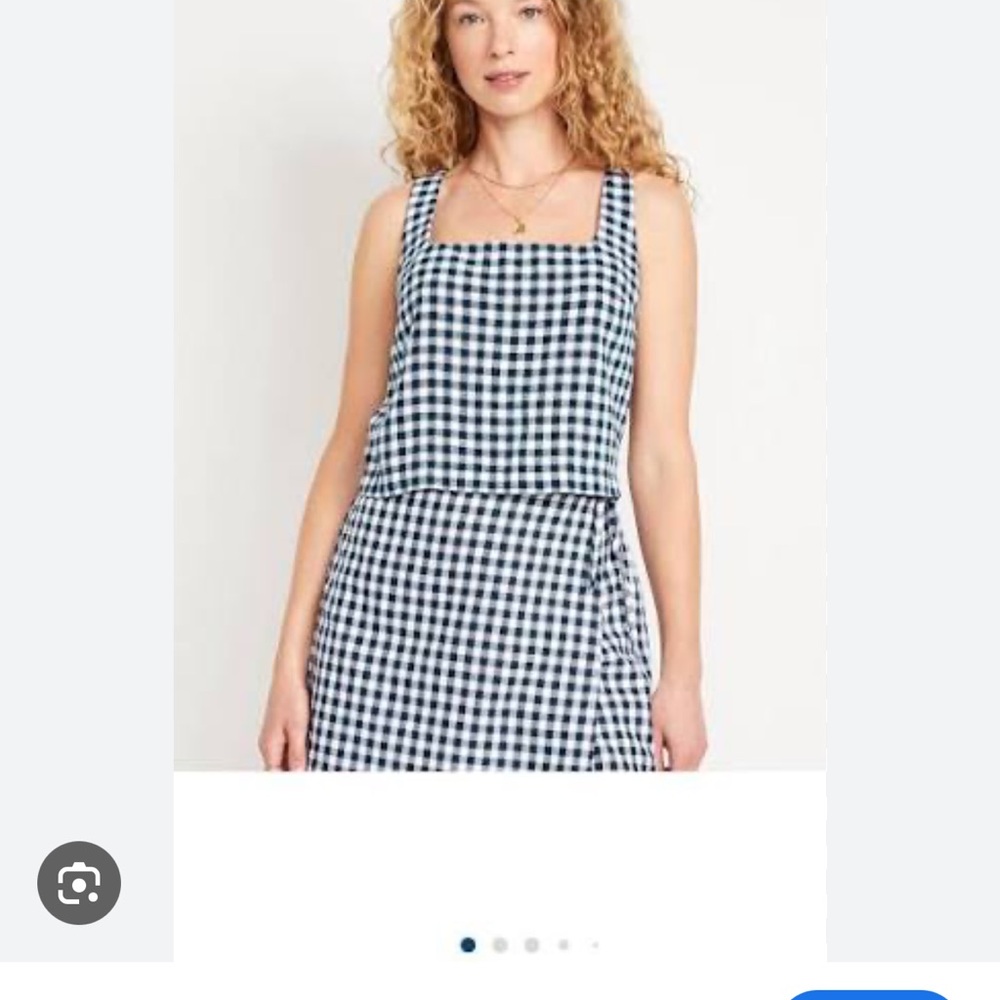 Old Navy Navy Gingham Set
